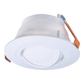 HALO RA 6 inch Integrated Recessed Ajustable Gimbal LED Light Kit, Canless, Selectable CCT (2700K, 3000K, 3500K, 4000K, 5000K), 600 Lumens White - Like New